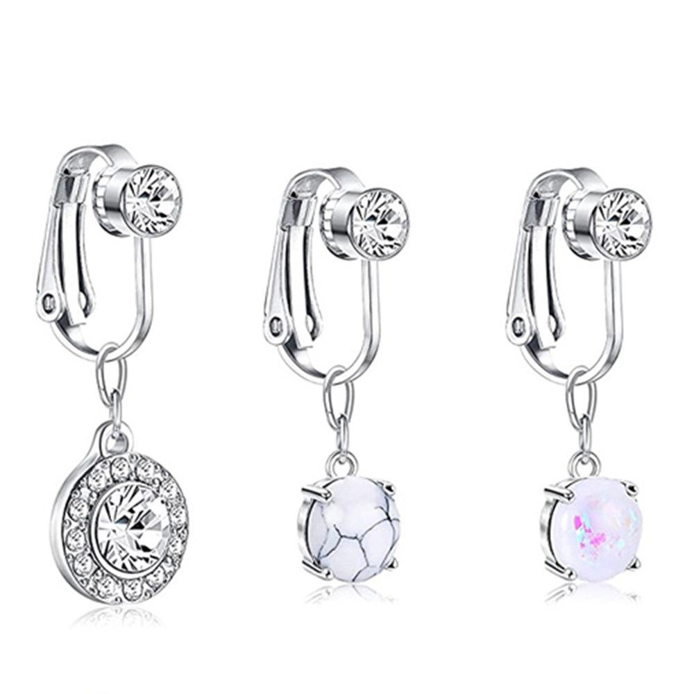 Body Jewelry Belly Button Rings - Pendientes de clip de moda para