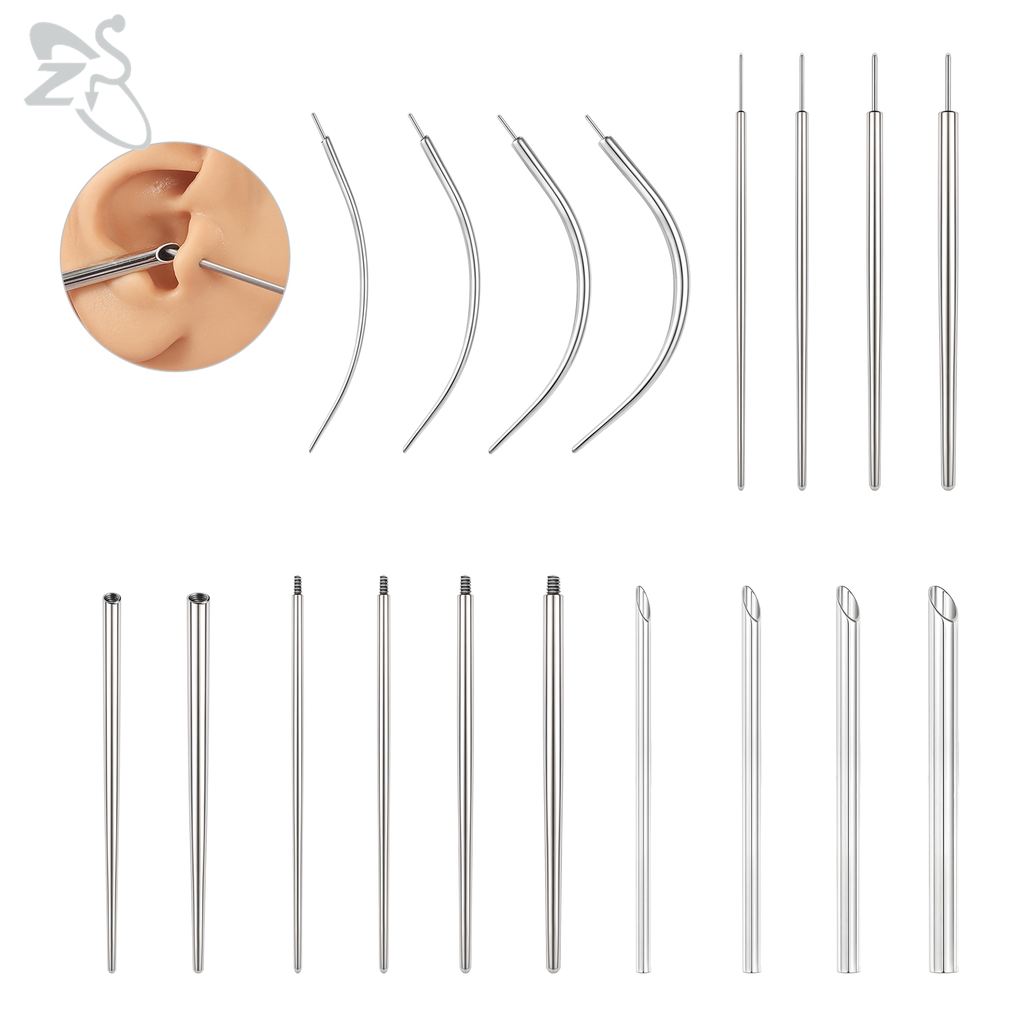 Body Jewelry Threadless - ZS 1 pieza 14/16/18/20G herramienta de