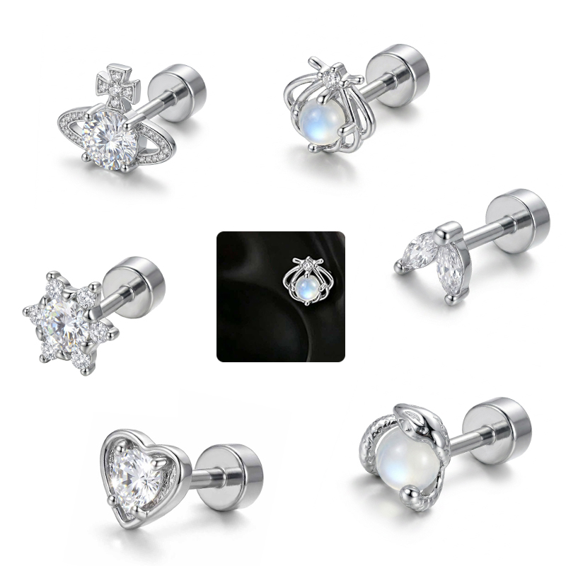 Body Jewelry Hypoallergenic - 1PC Pendiente Hipoalergénico de Cartílago para