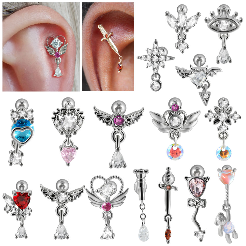 Body Jewelry Surgical Steel - Pendientes de acero inoxidable para el