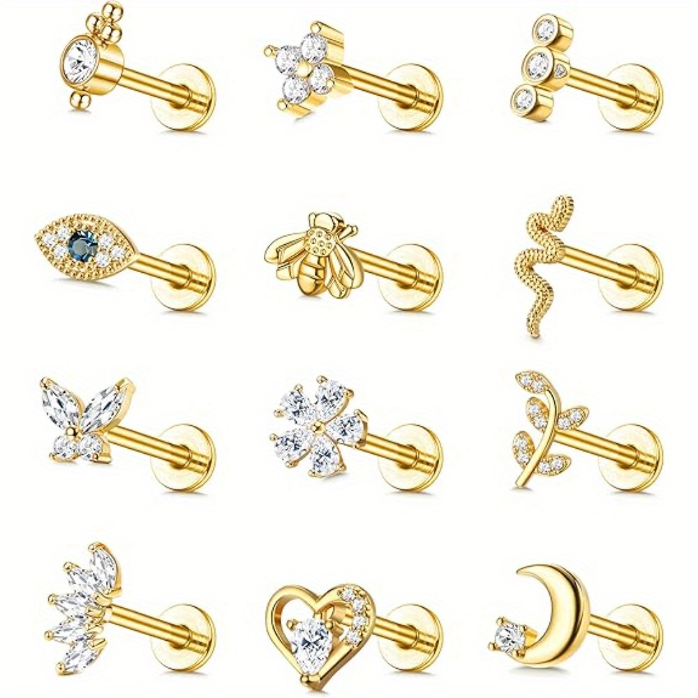 Body Jewelry Changing Kit - Drperfect - Juego de 12 Pendientes