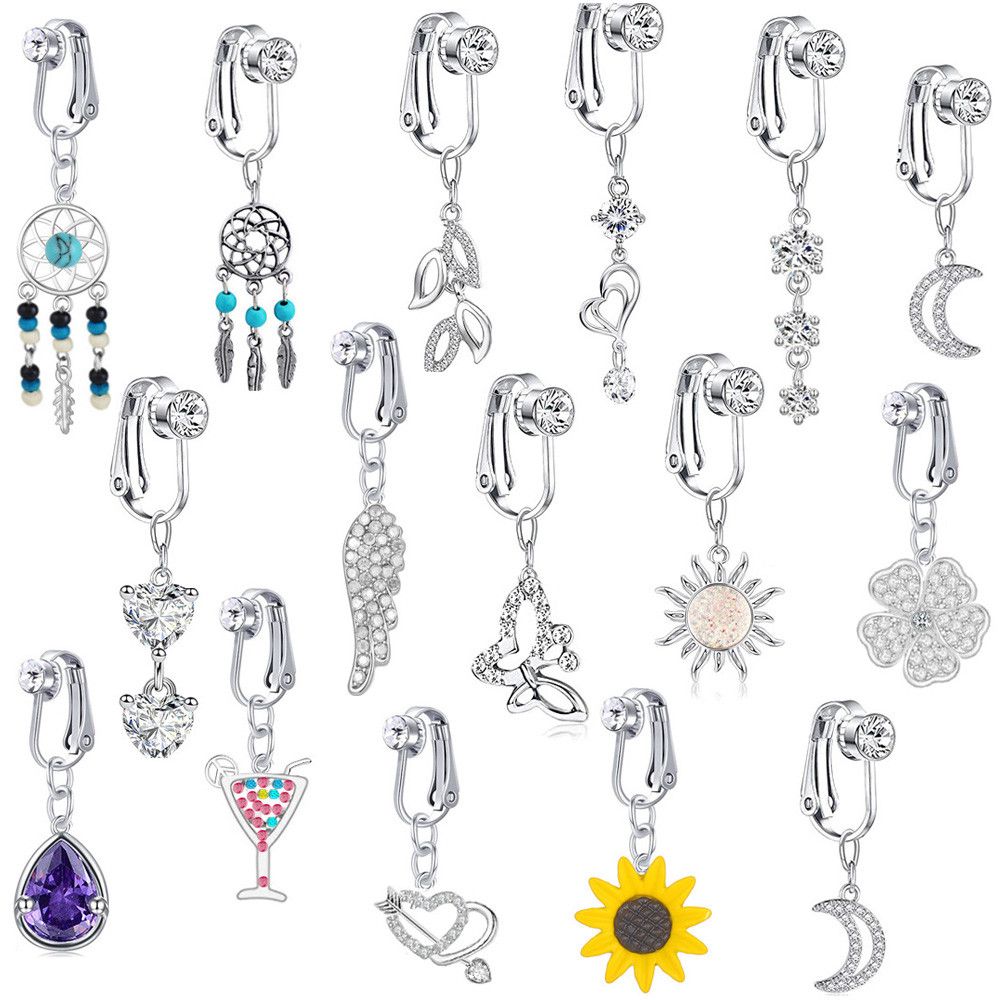 Body Jewelry Belly Button Rings - Piercing de ombligo falso, Clip de
