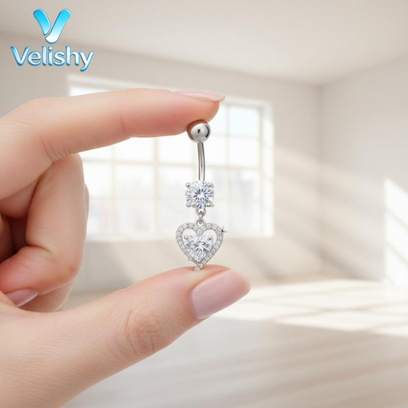Body Jewelry Barbell - Piercing de Ombligo Colgante de Acero