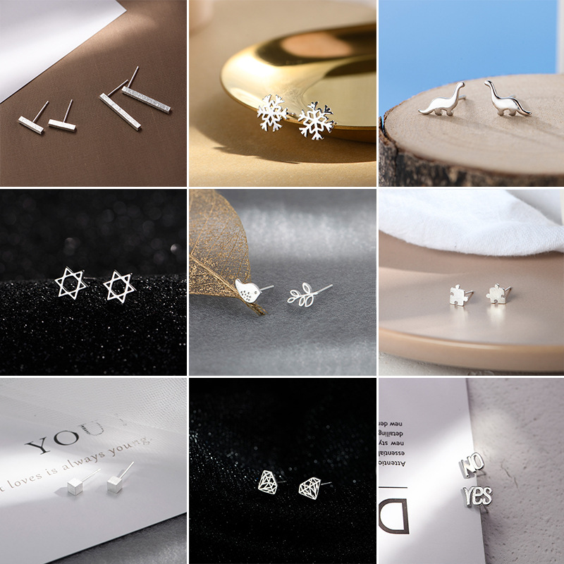 Body Jewelry Hypoallergenic - Mini pendiente de tuerca con agujas