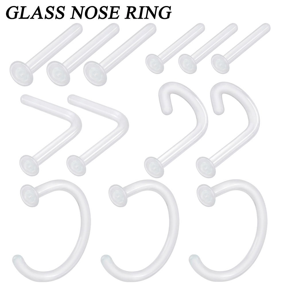 Body Jewelry Holder - 1 pieza de cristal para nariz,