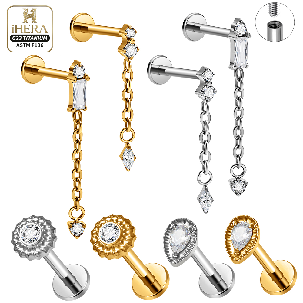 Rook Curved Barbell - Pendientes de titanio G23 con forma