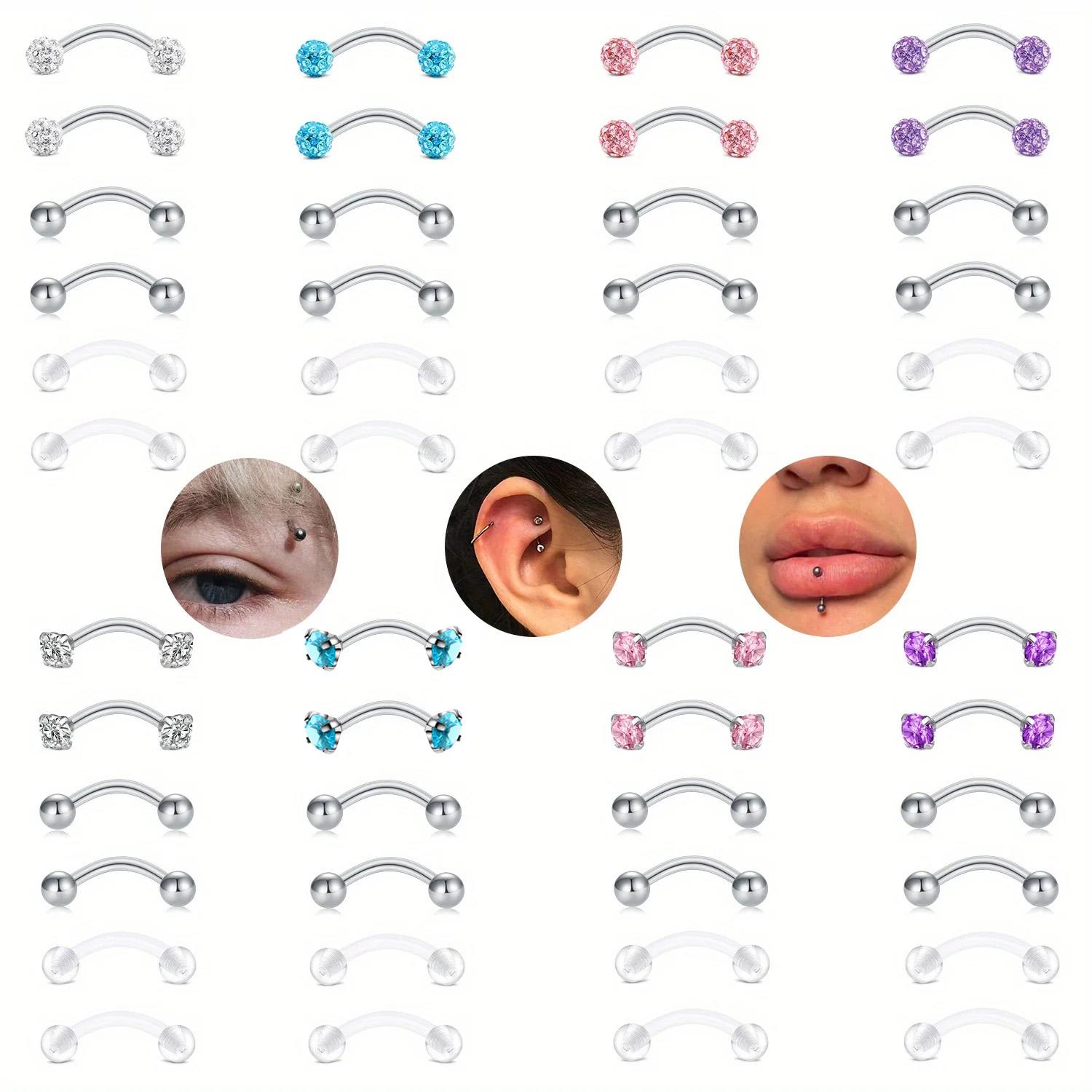 Rook Curved Barbell - 6pcs / Set Elegante lindo 16G