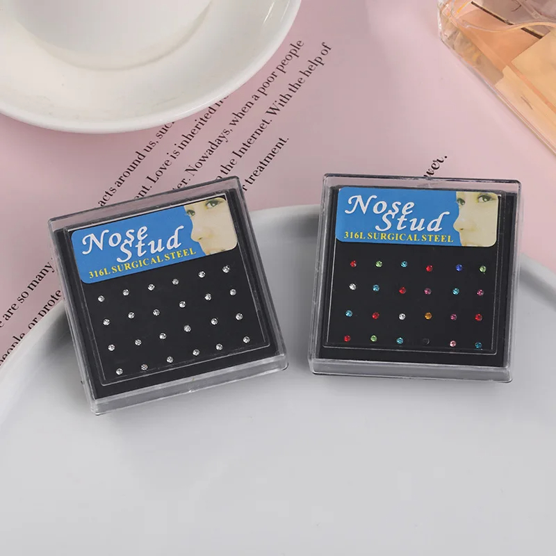 Body Jewelry Changing Kit - 24 unids/caja anillo de nariz de