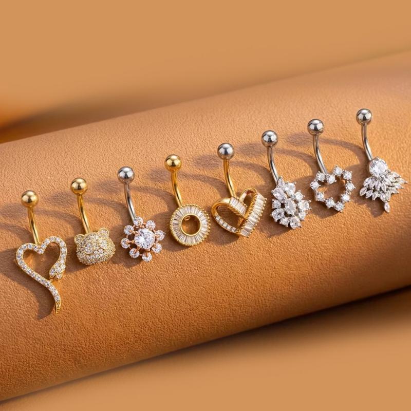 Body Jewelry Barbell - Anillos de Ombligo con Forma de