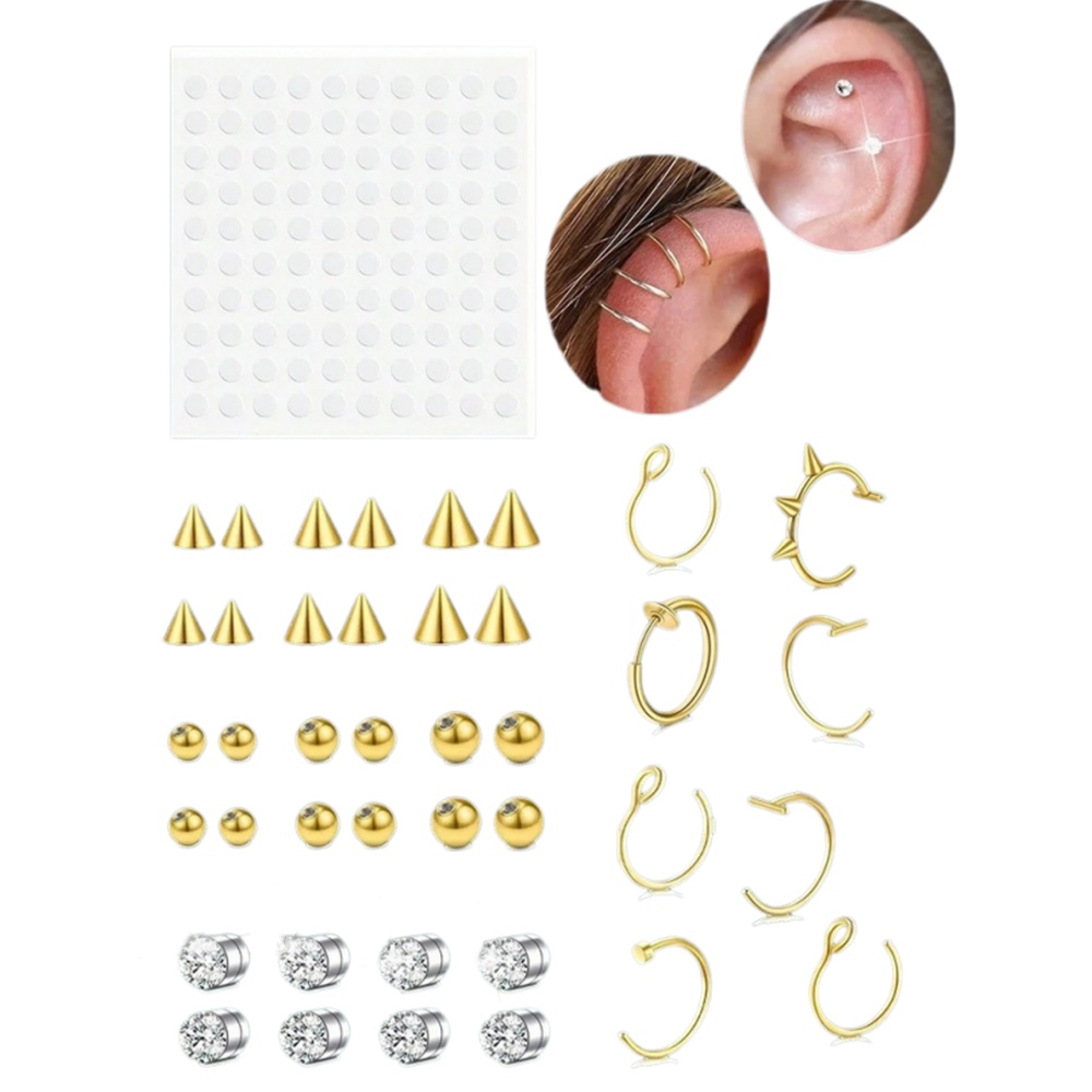 Body Jewelry Nose Studs - Anillos de nariz falsos, septum falso