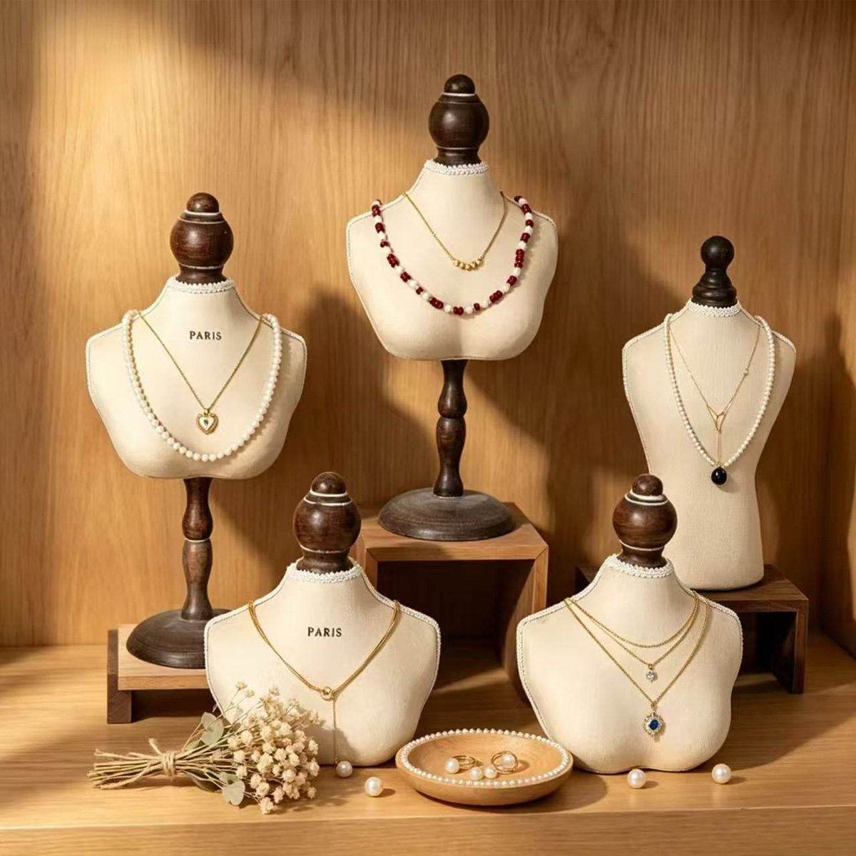 Body Jewelry Holder - Expositor de Collares de Madera Vintage