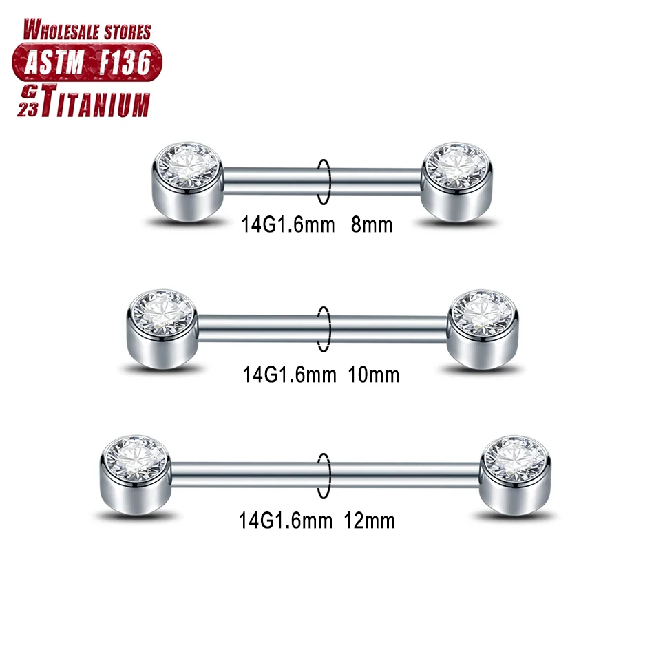 Body Jewelry Changing Kit - Anillos de titanio F136 de 14G