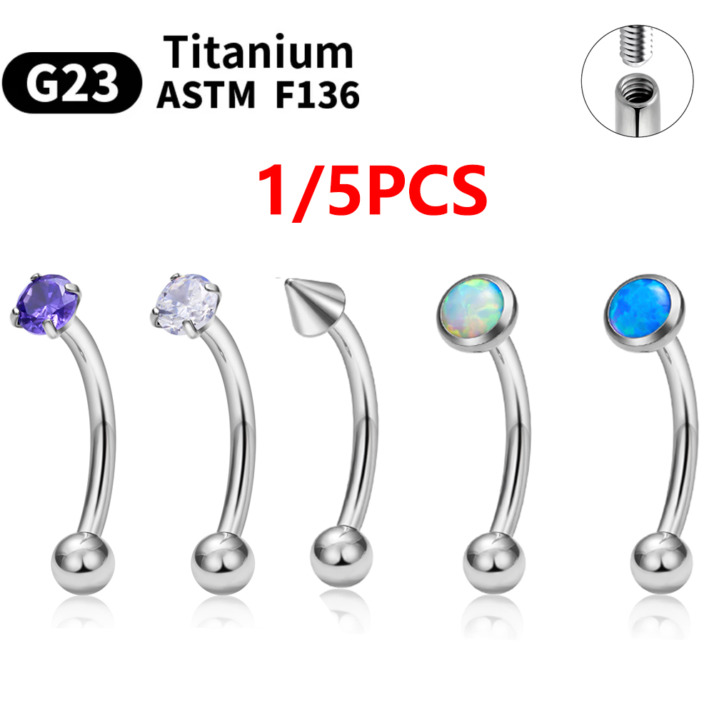 Rook Curved Barbell - 1/5 Piezas Barra Curva de Titanio
