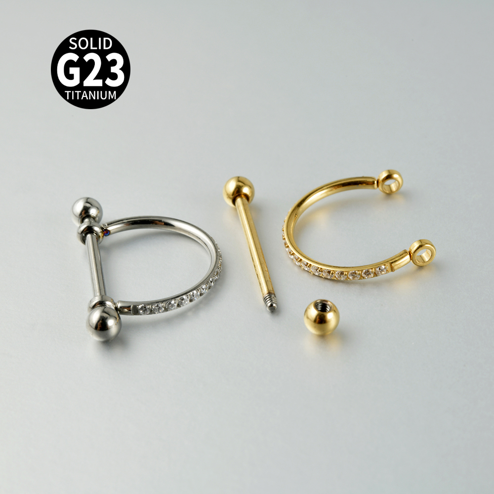 1 pieza ASTM F136 barra de ore - Body Jewelry Barbell reseña y precio