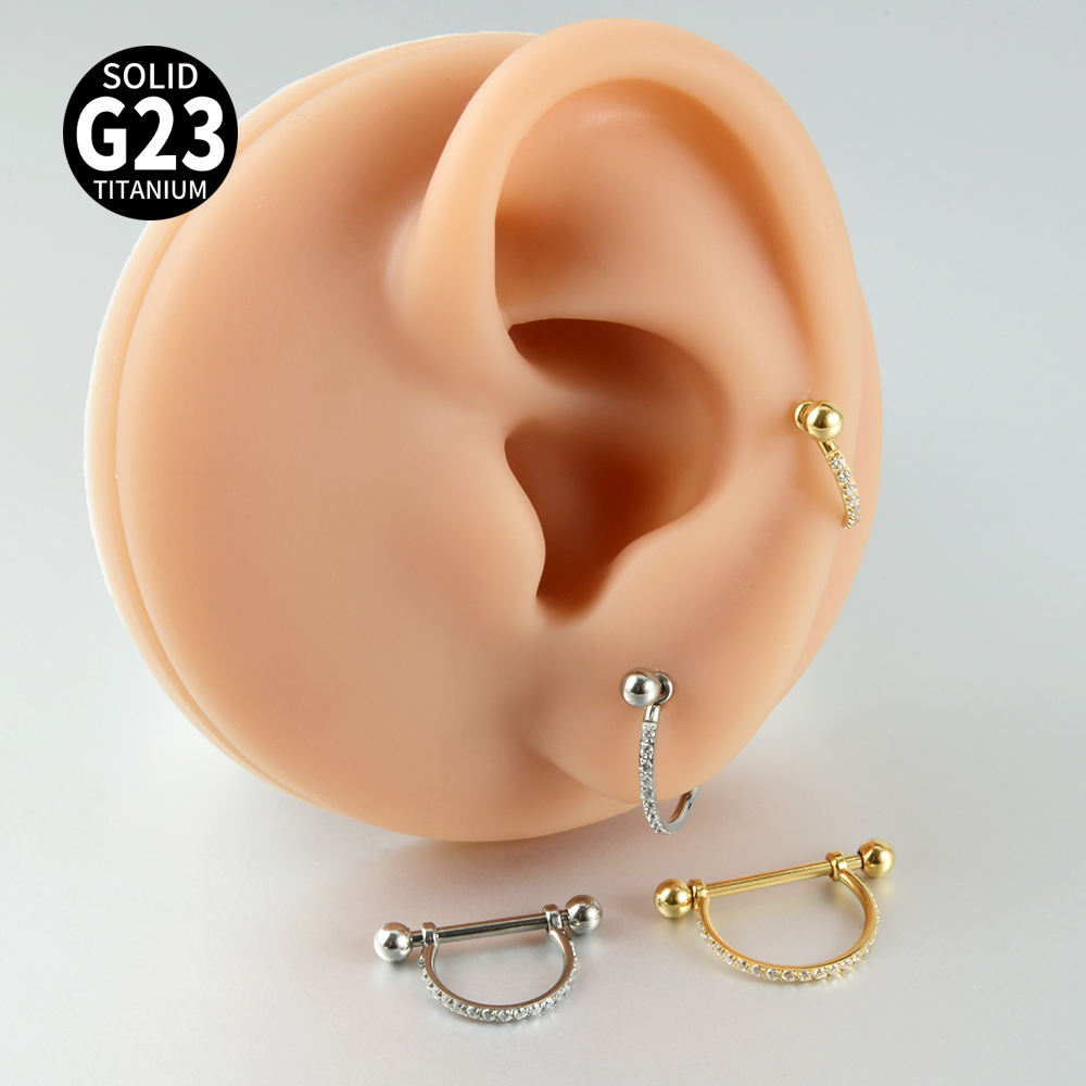 1 pieza ASTM F136 barra de ore - Body Jewelry Barbell reseña y precio