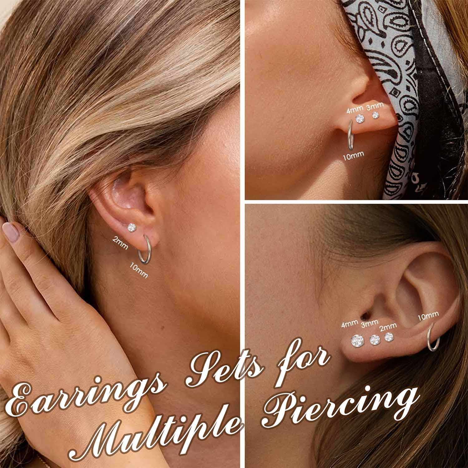 9 pares de pendientes de cartí - Body Jewelry Surgical Steel reseña y precio
