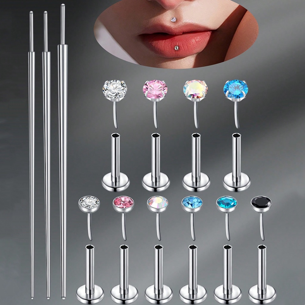 1 Set de Piercings de Nariz de - Body Jewelry Threadless reseña y precio