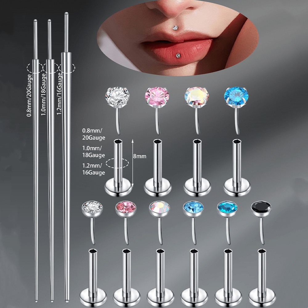 1 Set de Piercings de Nariz de - Body Jewelry Threadless reseña y precio
