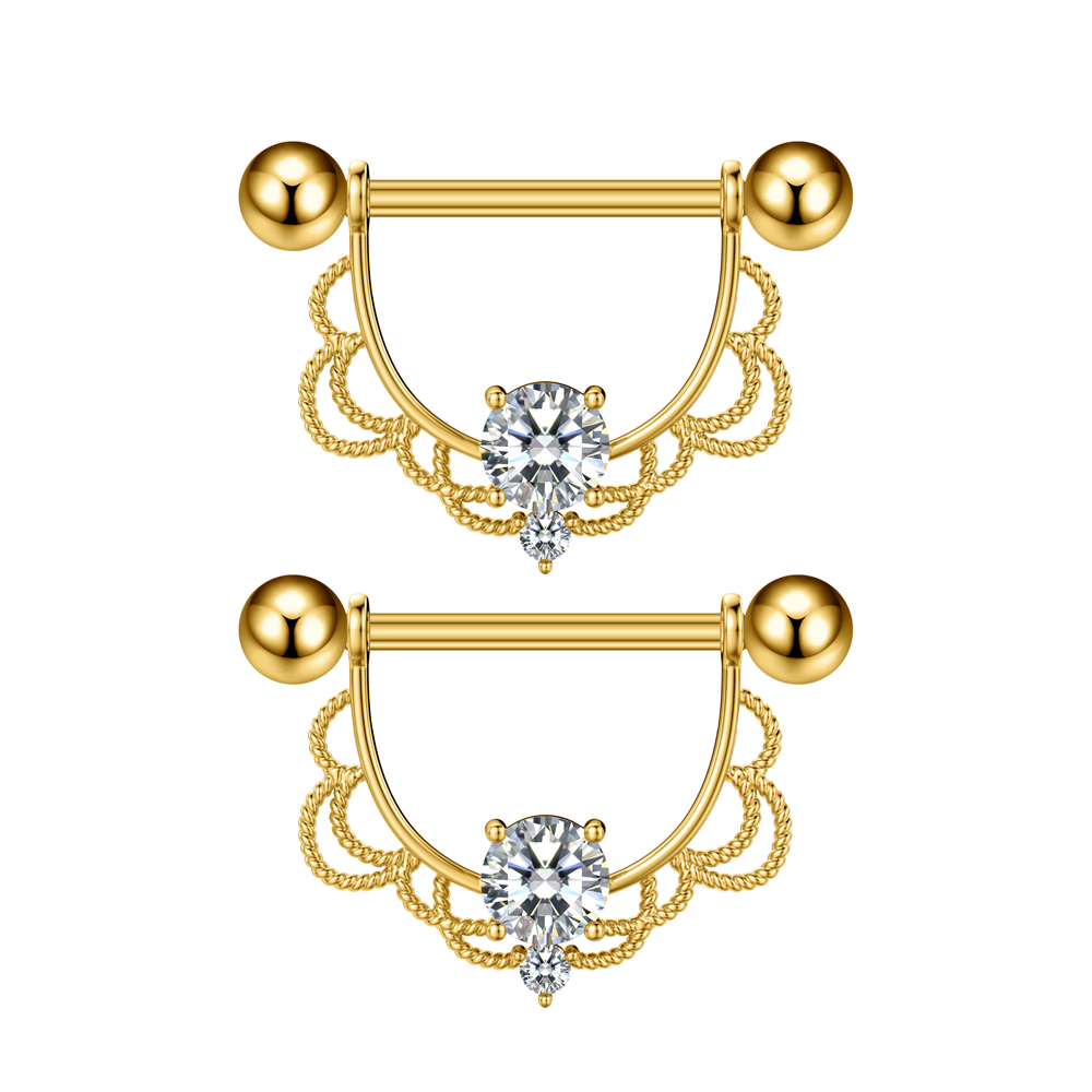 2 Piezas Piercings de Pezón co - Body Jewelry Barbell reseña y precio