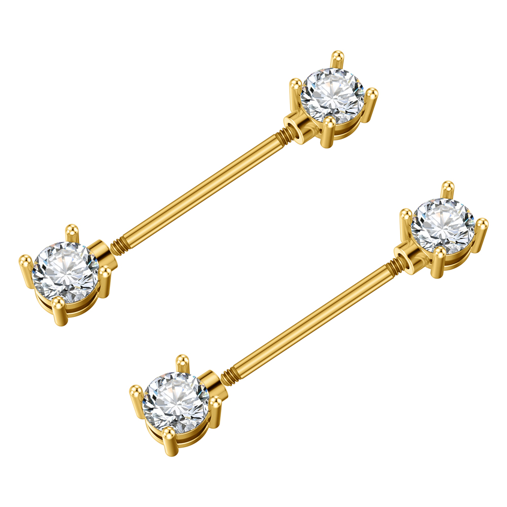 2 Piezas Piercings de Pezón co - Body Jewelry Barbell reseña y precio