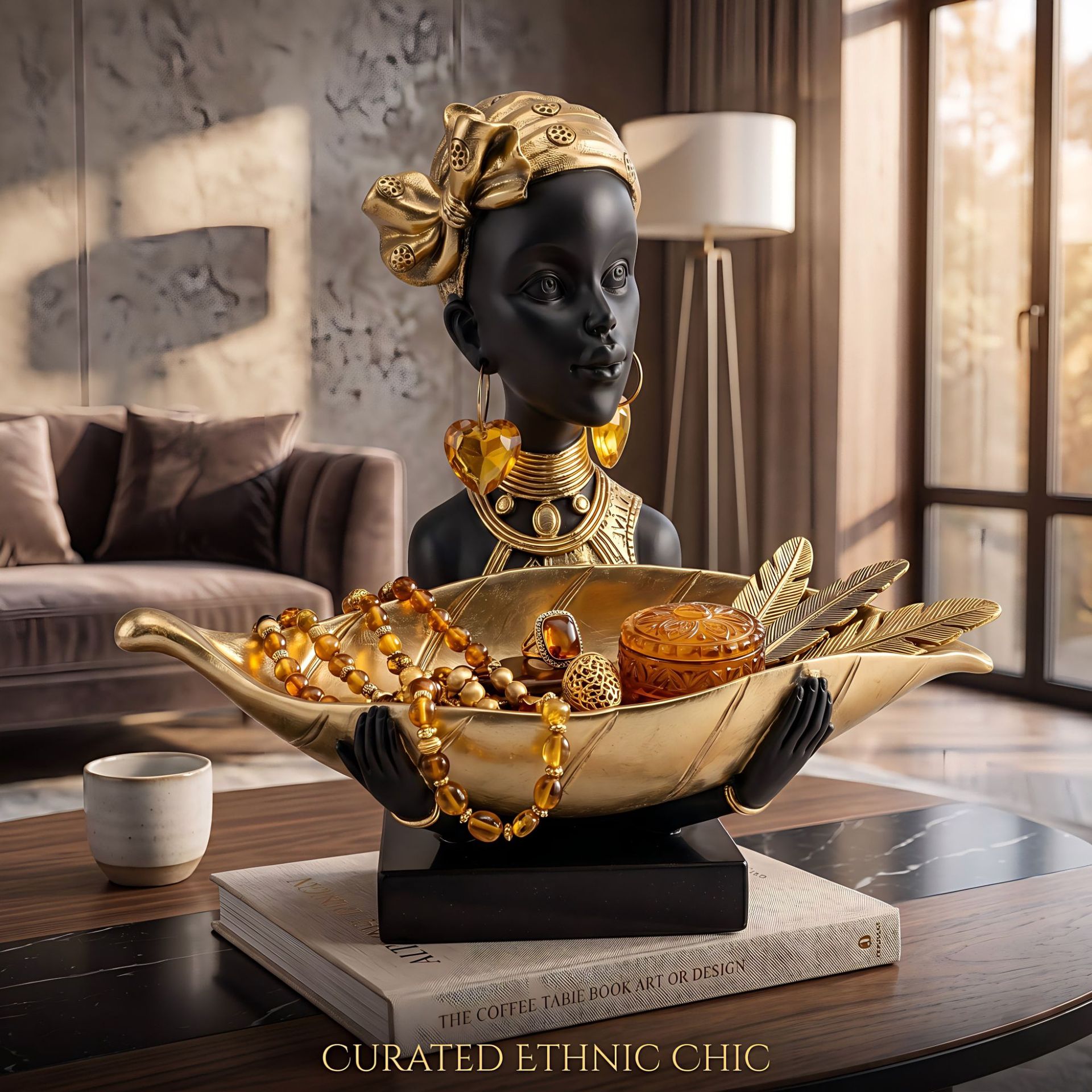 Busto de Mujer Africana con Ba - Body Jewelry Holder reseña y precio