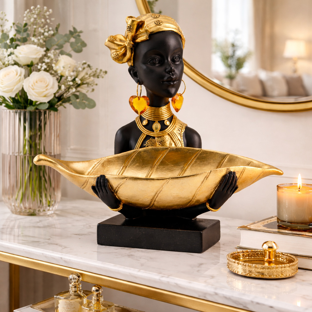 Busto de Mujer Africana con Ba - Body Jewelry Holder reseña y precio
