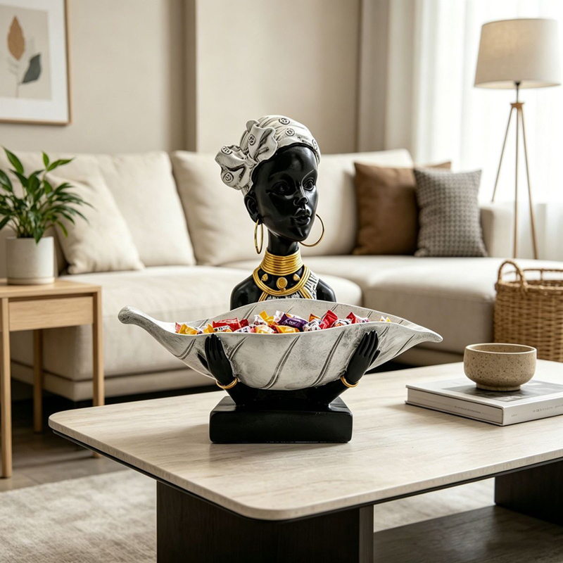 Busto de Mujer Africana con Ba - Body Jewelry Holder reseña y precio
