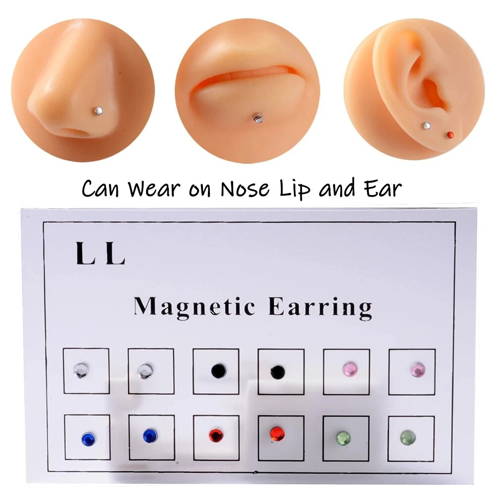 12 uds/tarjeta tramposo falso  - Body Jewelry Nose Studs reseña y precio