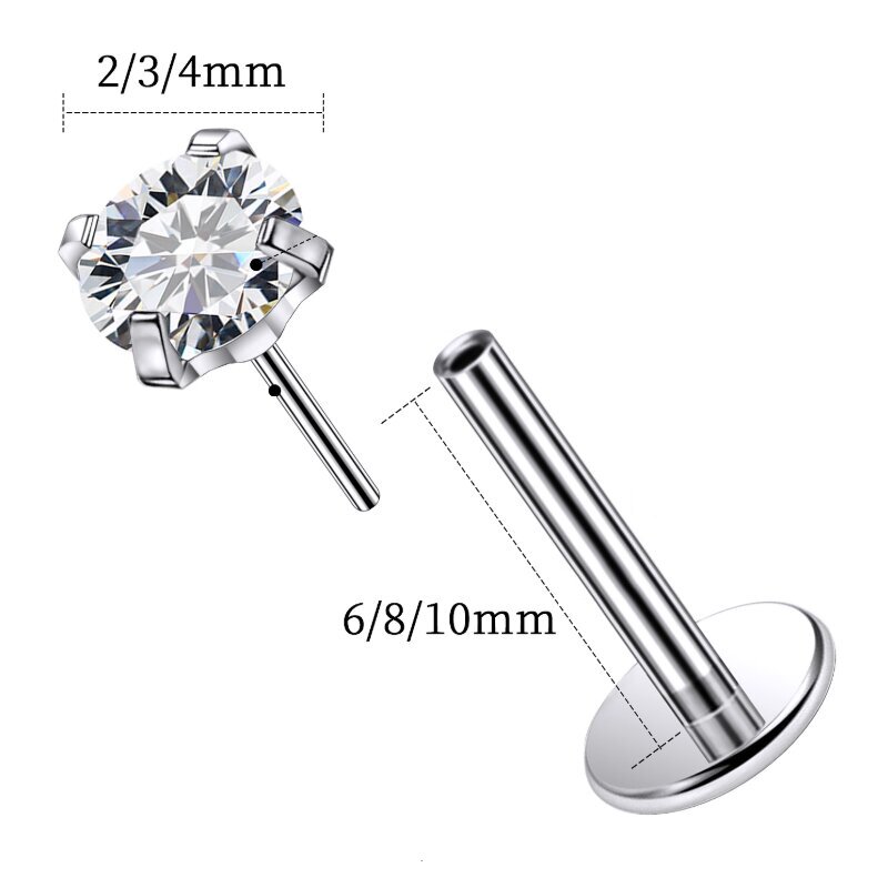 1 Uds. Juego de puntas sin ros - Body Jewelry Threadless reseña y precio