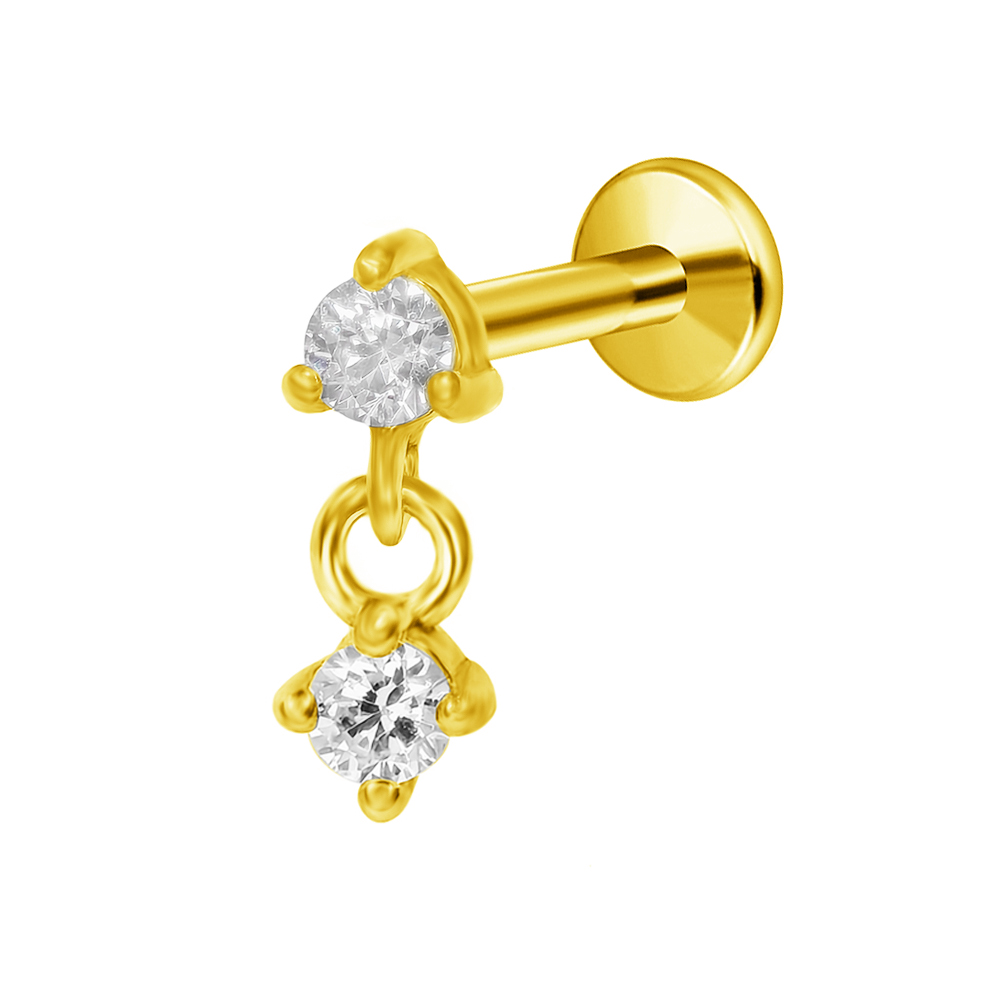 G23 colgante de estrella y Lun - Body Jewelry Threadless reseña y precio