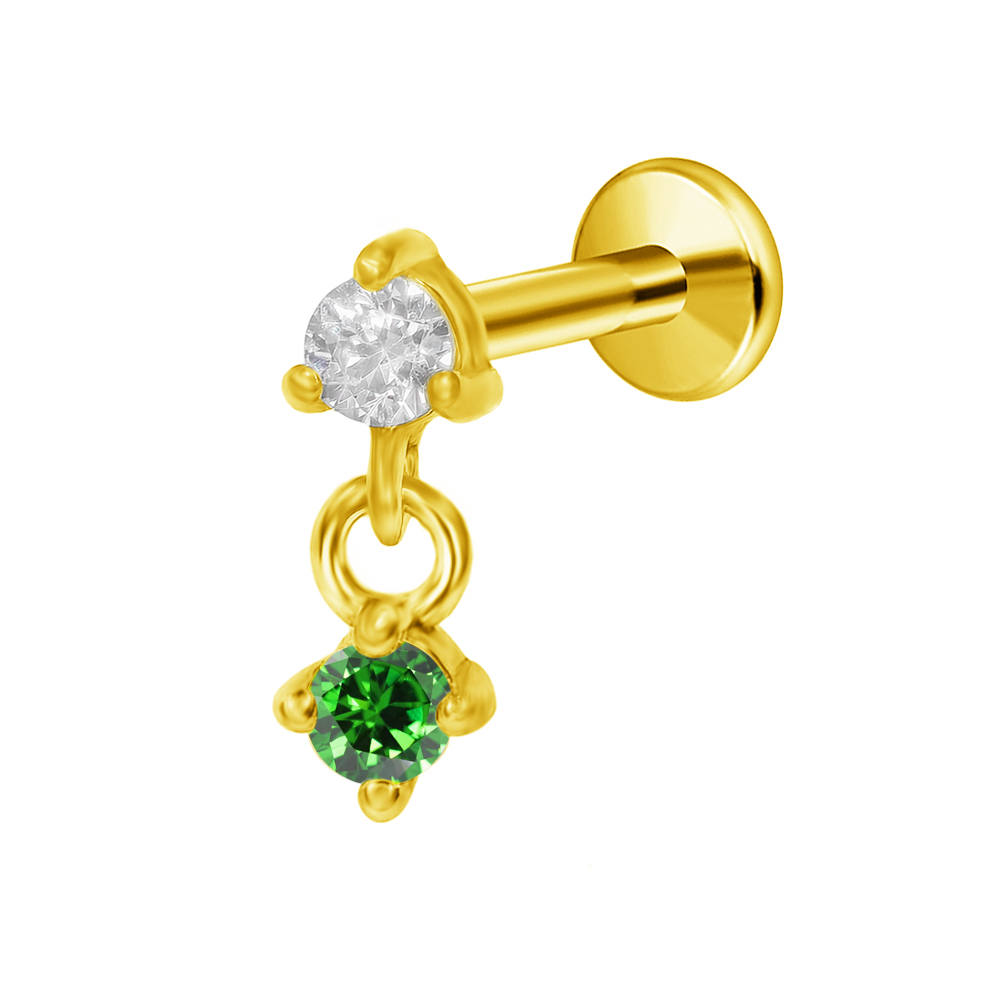 G23 colgante de estrella y Lun - Body Jewelry Threadless reseña y precio