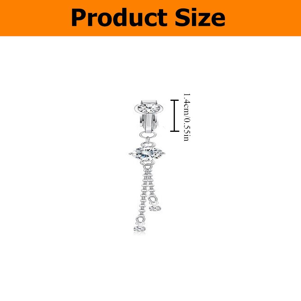 Pendientes de ombligo de clip  - Body Jewelry Belly Button Rings reseña y precio