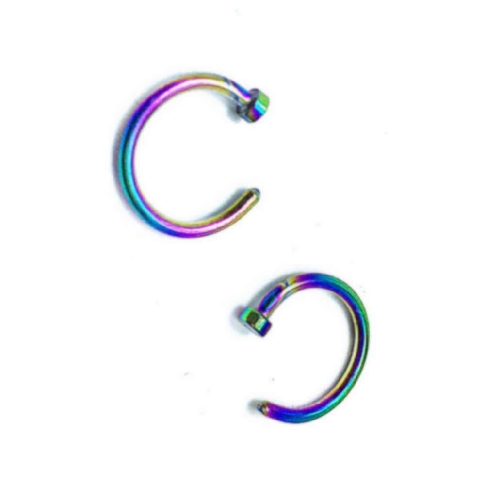 Pendientes de aro finos en for - Body Jewelry Nose Studs reseña y precio