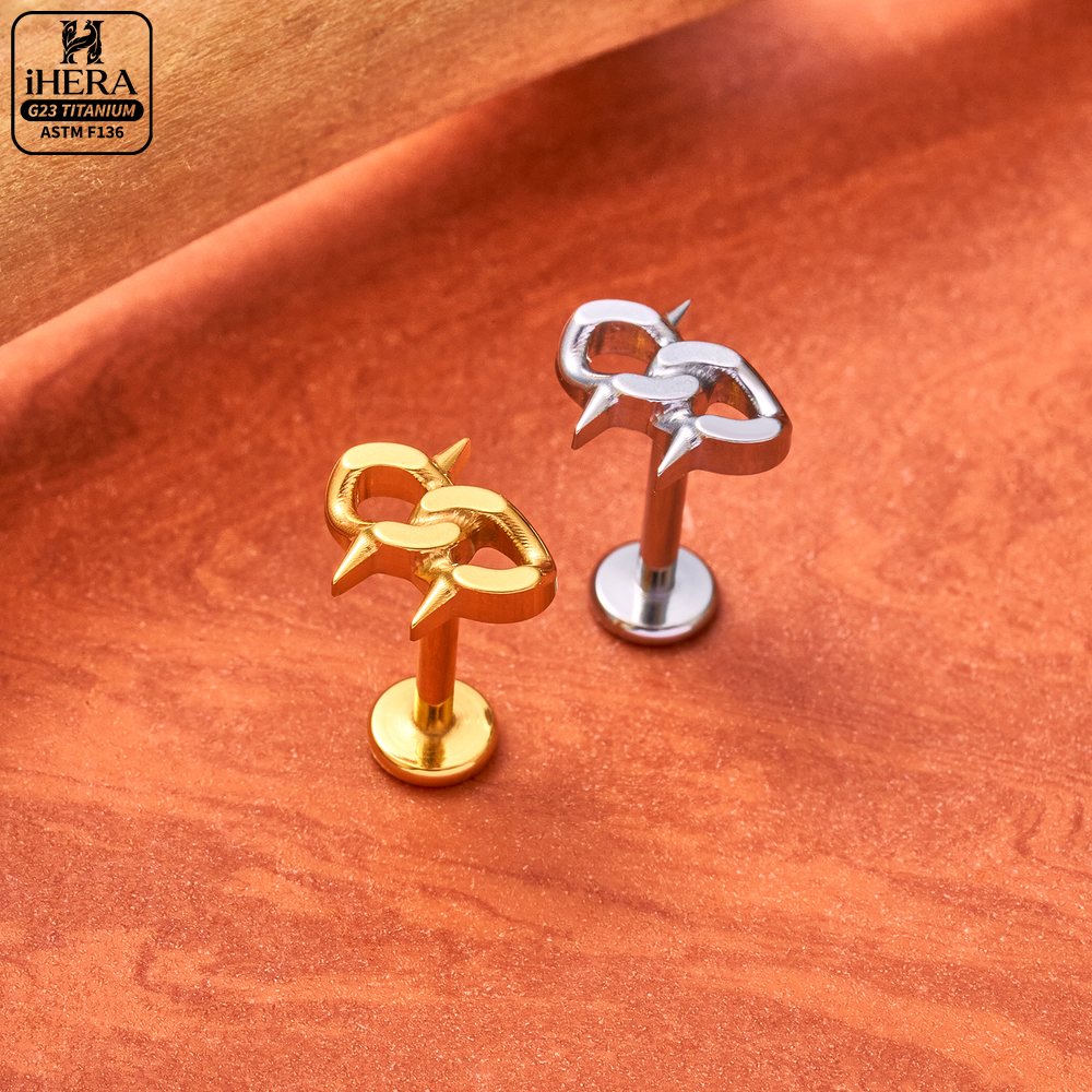 Pendientes de titanio G23 con  - Rook Curved Barbell reseña y precio