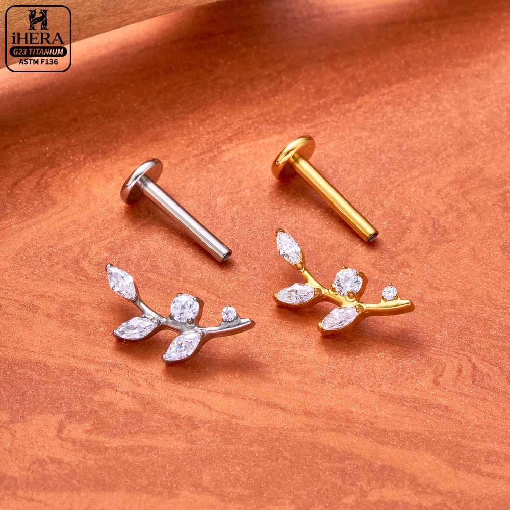 Pendientes de titanio G23 con  - Rook Curved Barbell reseña y precio