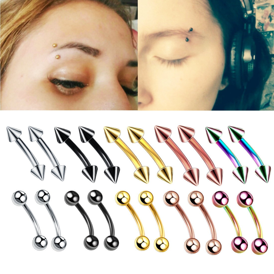 Anillo de acero para Piercing  - Rook Curved Barbell reseña y precio