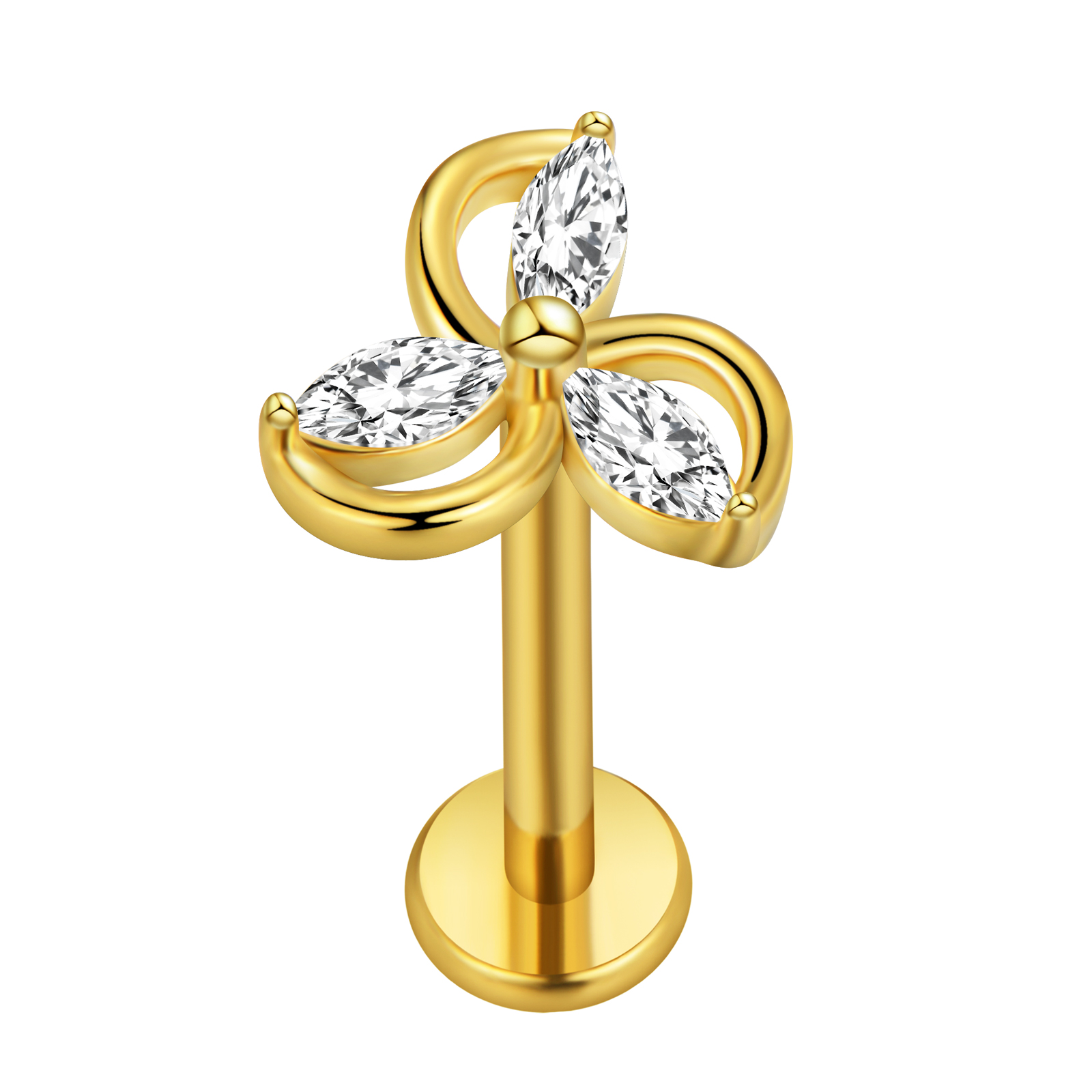 Piercing Labret de hoja de arc - Body Jewelry Surgical Steel reseña y precio