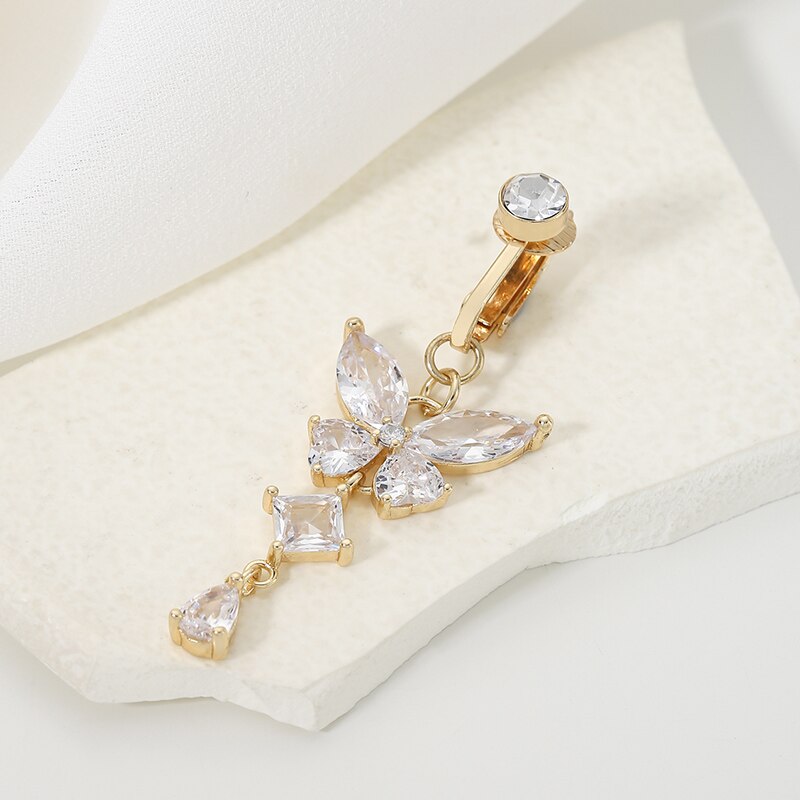 Clip en anillo para ombligo, f - Body Jewelry Belly Button Rings reseña y precio