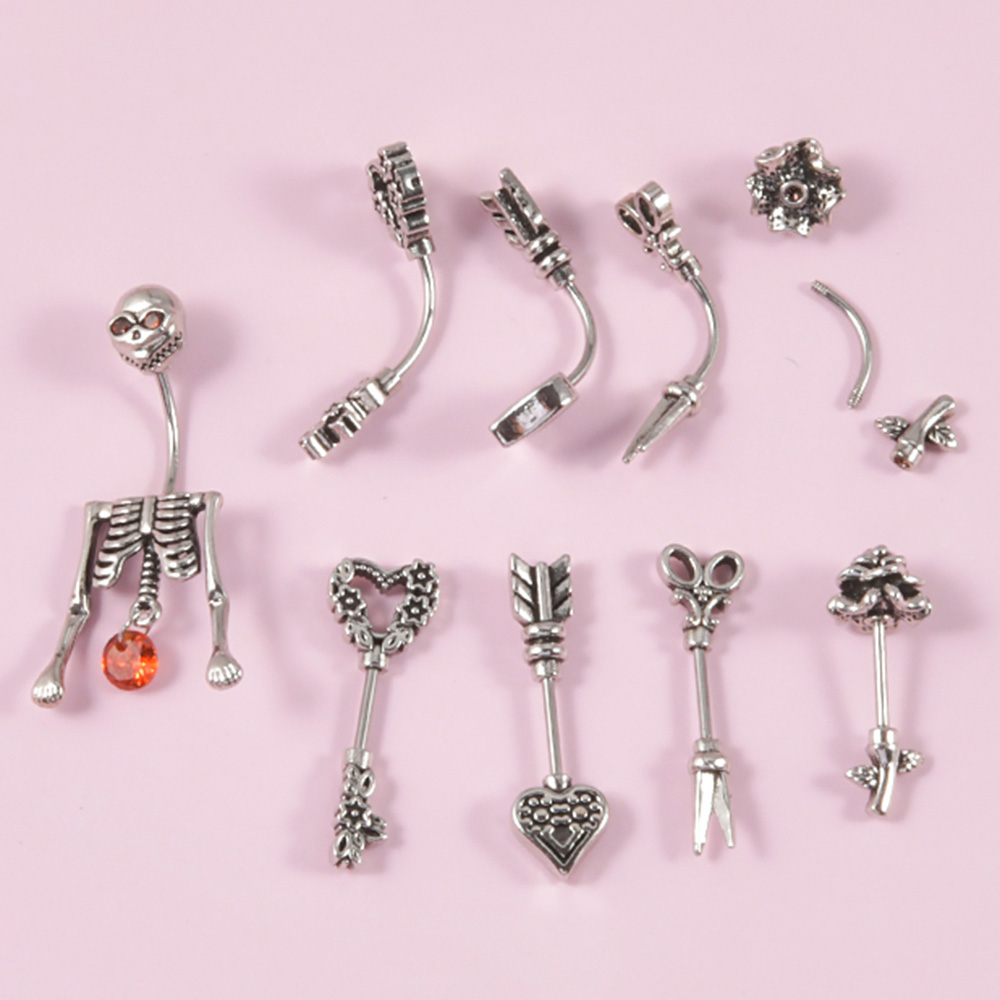 Pendiente Vintage de acero qui - Body Jewelry Barbell reseña y precio