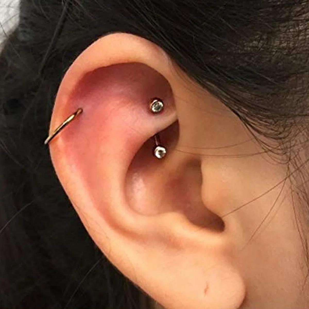 6pcs / Set Elegante lindo 16G  - Rook Curved Barbell reseña y precio