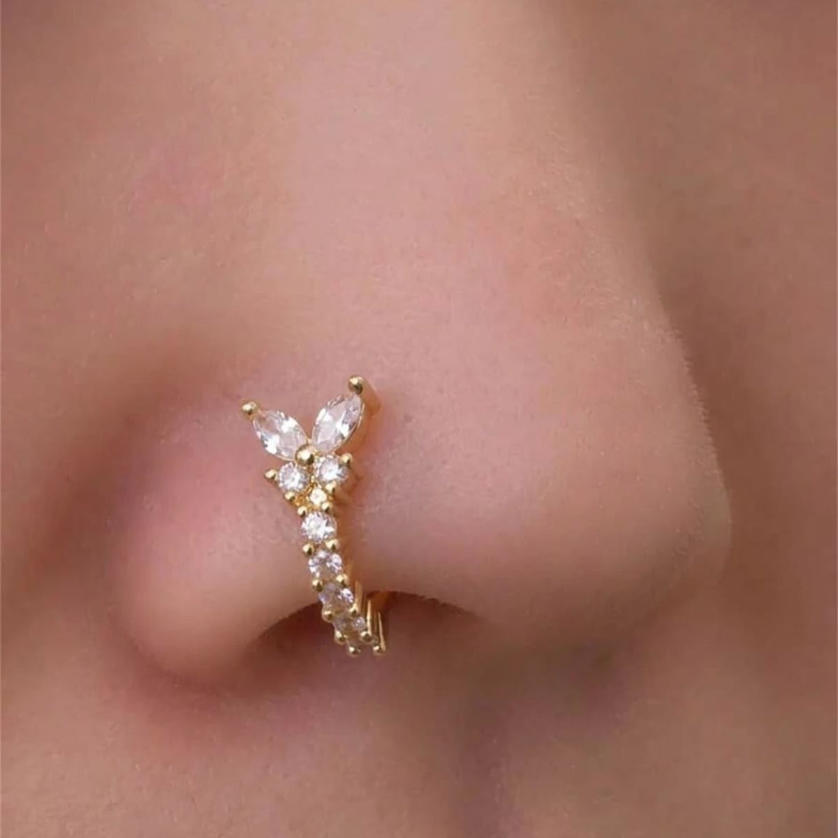 Clip Nasal en Forma de Y, Sin  - Body Jewelry Nose Studs reseña y precio