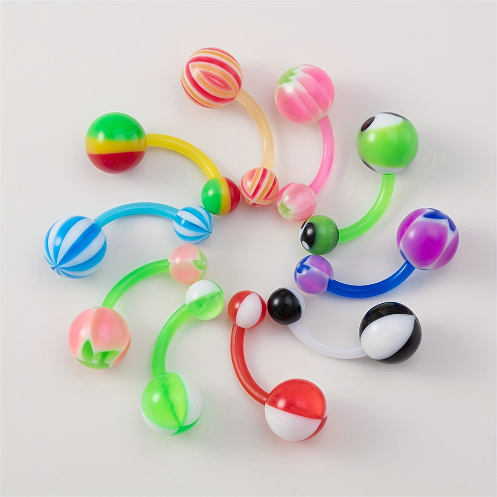 10 unids/set de anillo acrílic - Body Jewelry Changing Kit reseña y precio
