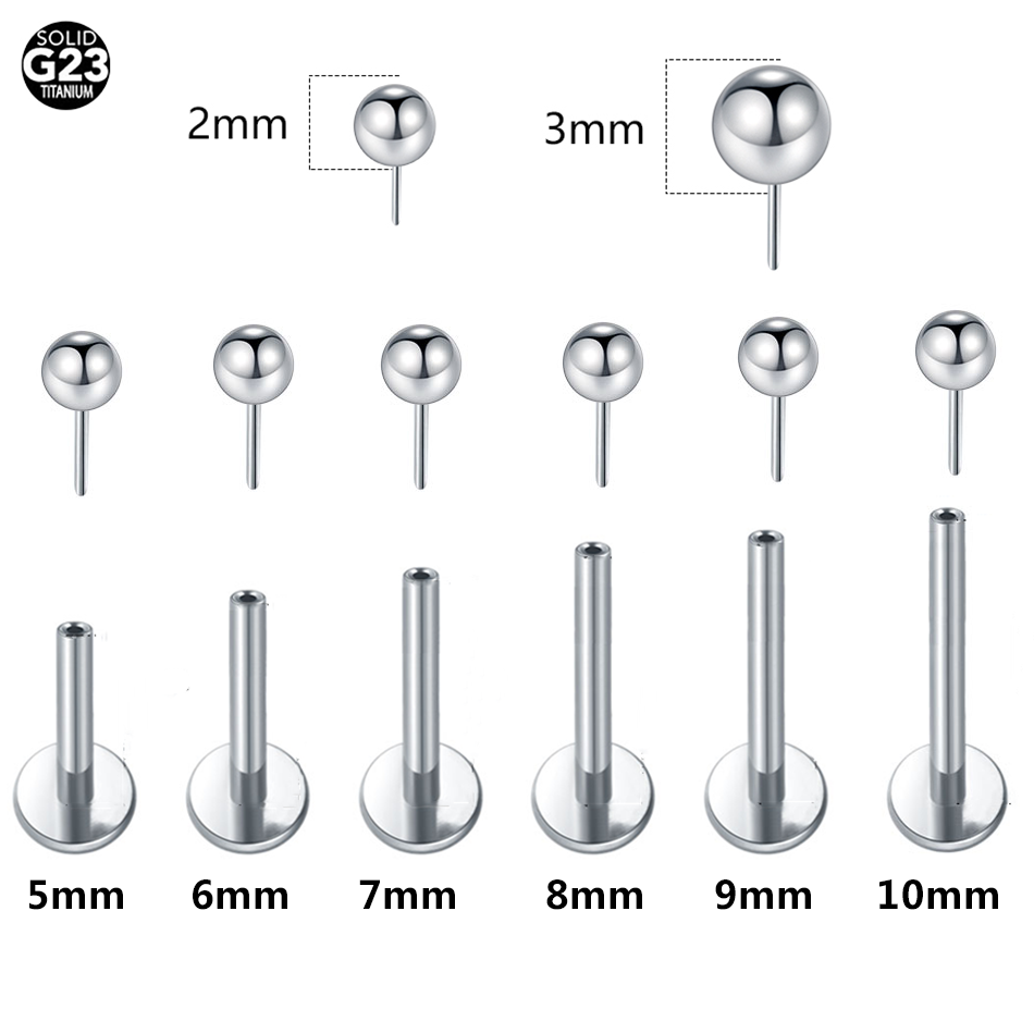 1/10 Uds bolas de empuje de ti - Body Jewelry Threadless reseña y precio