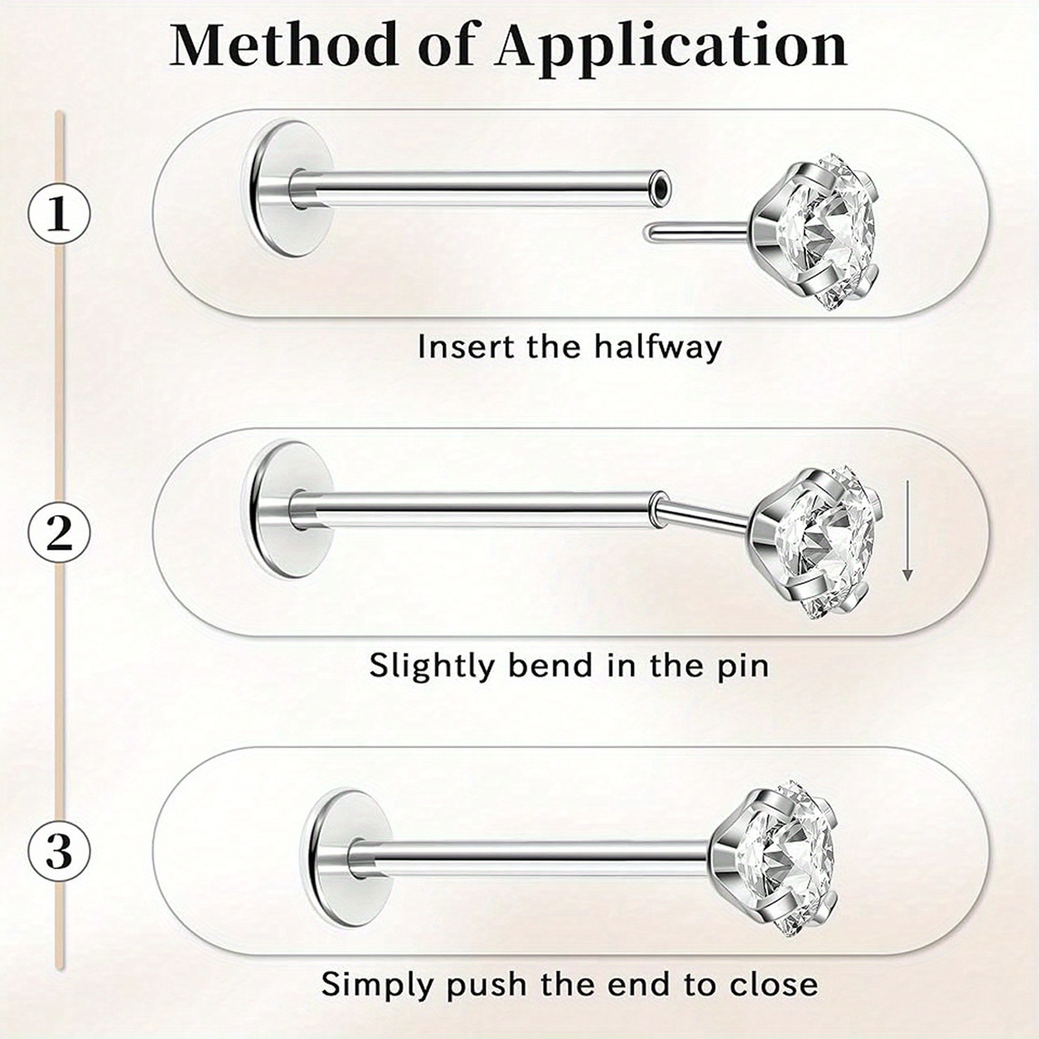 16G 18G Empuje en anillos de n - Body Jewelry Threadless reseña y precio