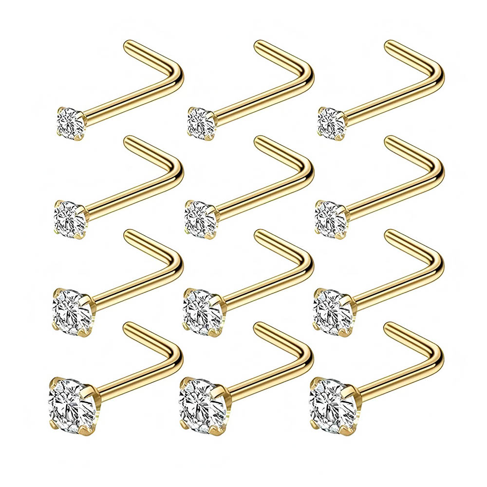 Juego completo de 12 piezas de - Body Jewelry Nose Studs reseña y precio